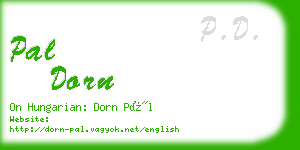 pal dorn business card